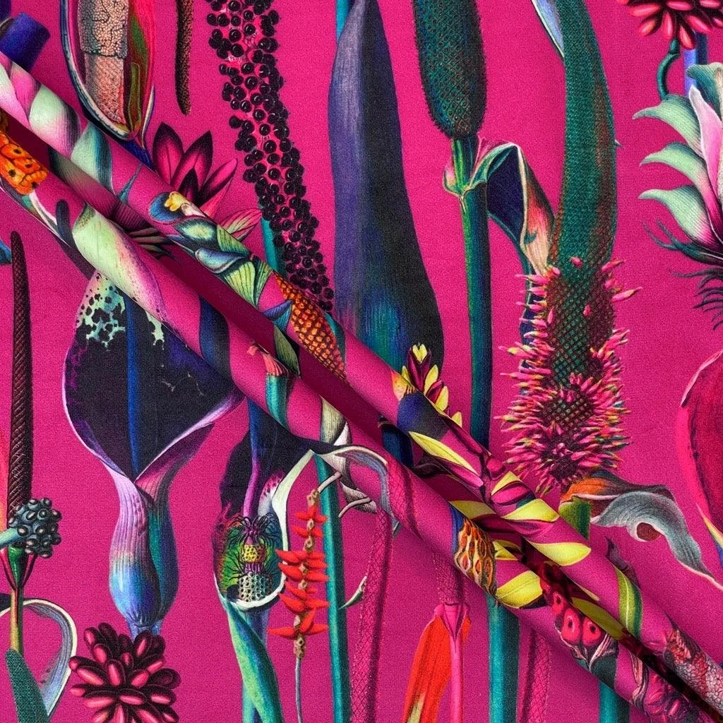 Abstract Plants Digital Velvet Fabric 8 Abstract Plants Digital Velvet Fabric - Image 8