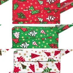 Christmas Trees Polycotton Bias Binding Tape - 5 Metres