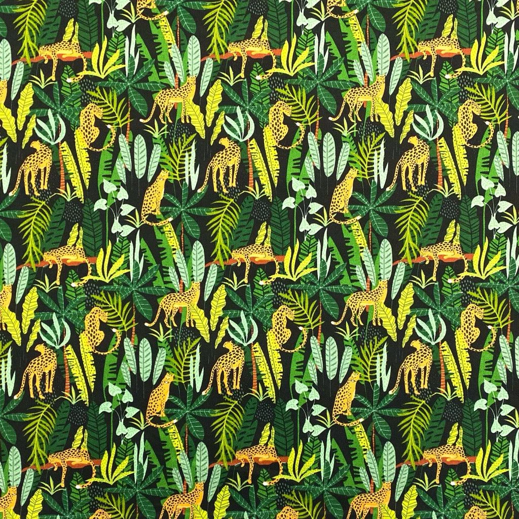 Jungle Leopards Rose & Hubble Cotton Poplin Fabric 5 Jungle Leopards Rose & Hubble Cotton Poplin Fabric - Image 5