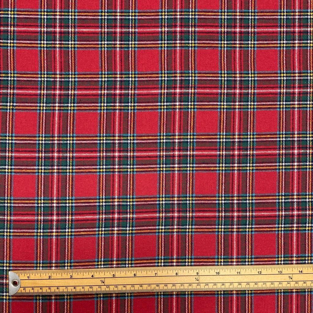 Red Tartan Brushed Cotton Fabric 2 Red Tartan Brushed Cotton Fabric - Image 2