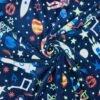 Rockets In Outer Space Anti Pill Polar Fleece Fabric