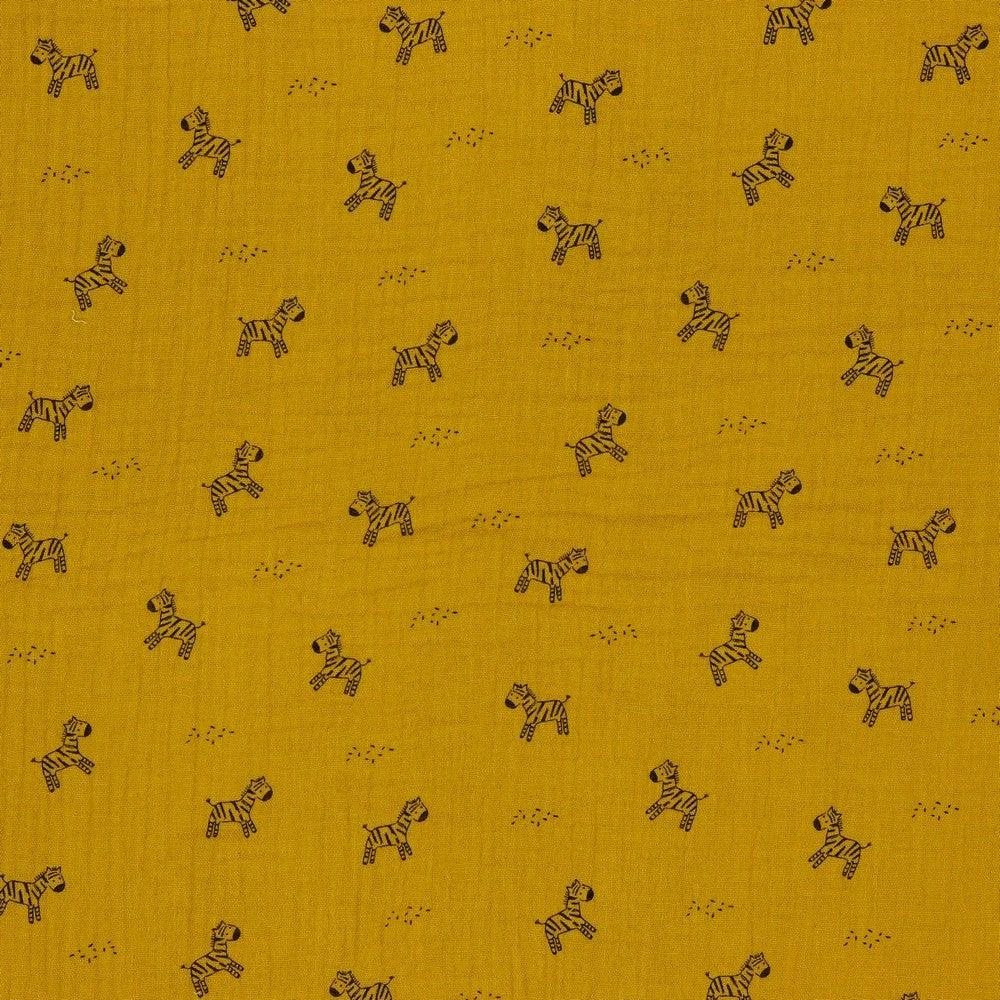 Zebra Organic Double Gauze Fabric 5 Zebra Organic Double Gauze Fabric - Image 5