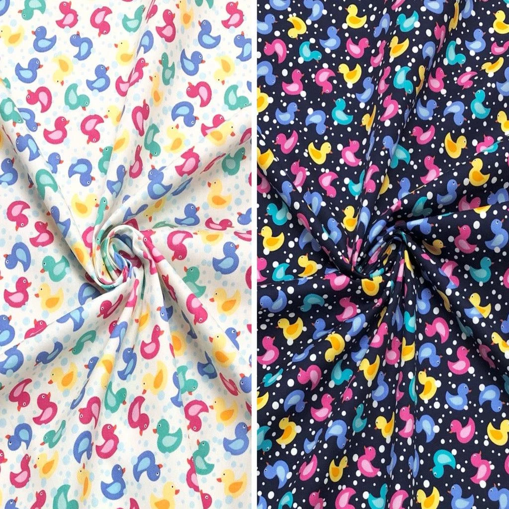 Multicoloured Ducks Rose & Hubble Cotton Poplin Fabric 1 Multicoloured Ducks Rose & Hubble Cotton Poplin Fabric