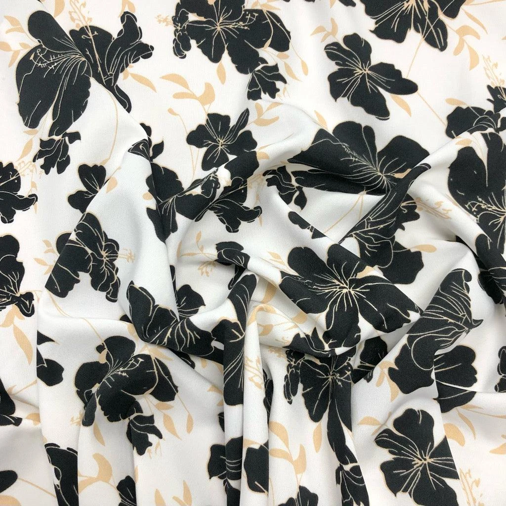 Large Flower Fields Crepe Fabric 5 Large Flower Fields Crepe Fabric - Image 5