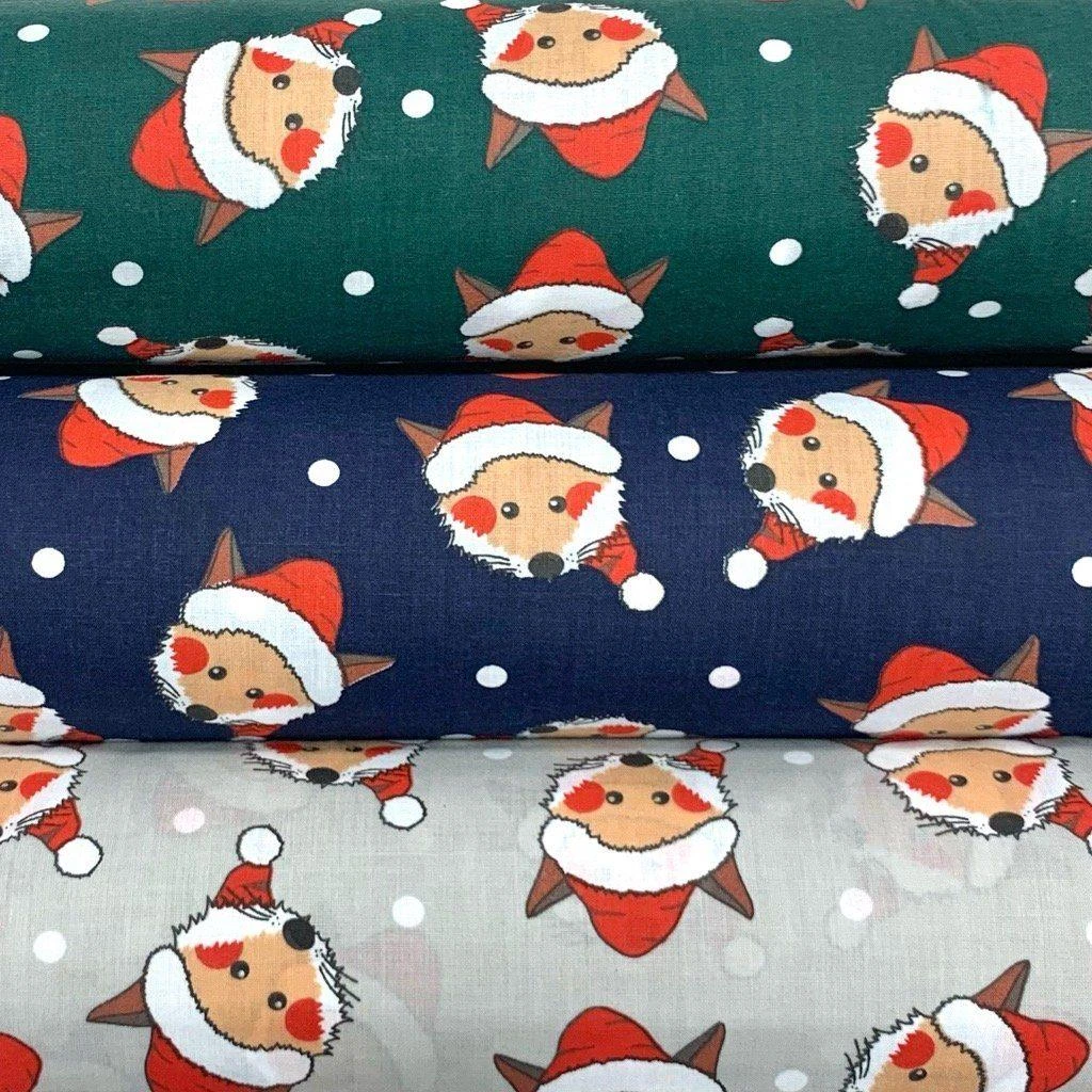Foxes In Hats Polycotton Fabric 1 Foxes In Hats Polycotton Fabric