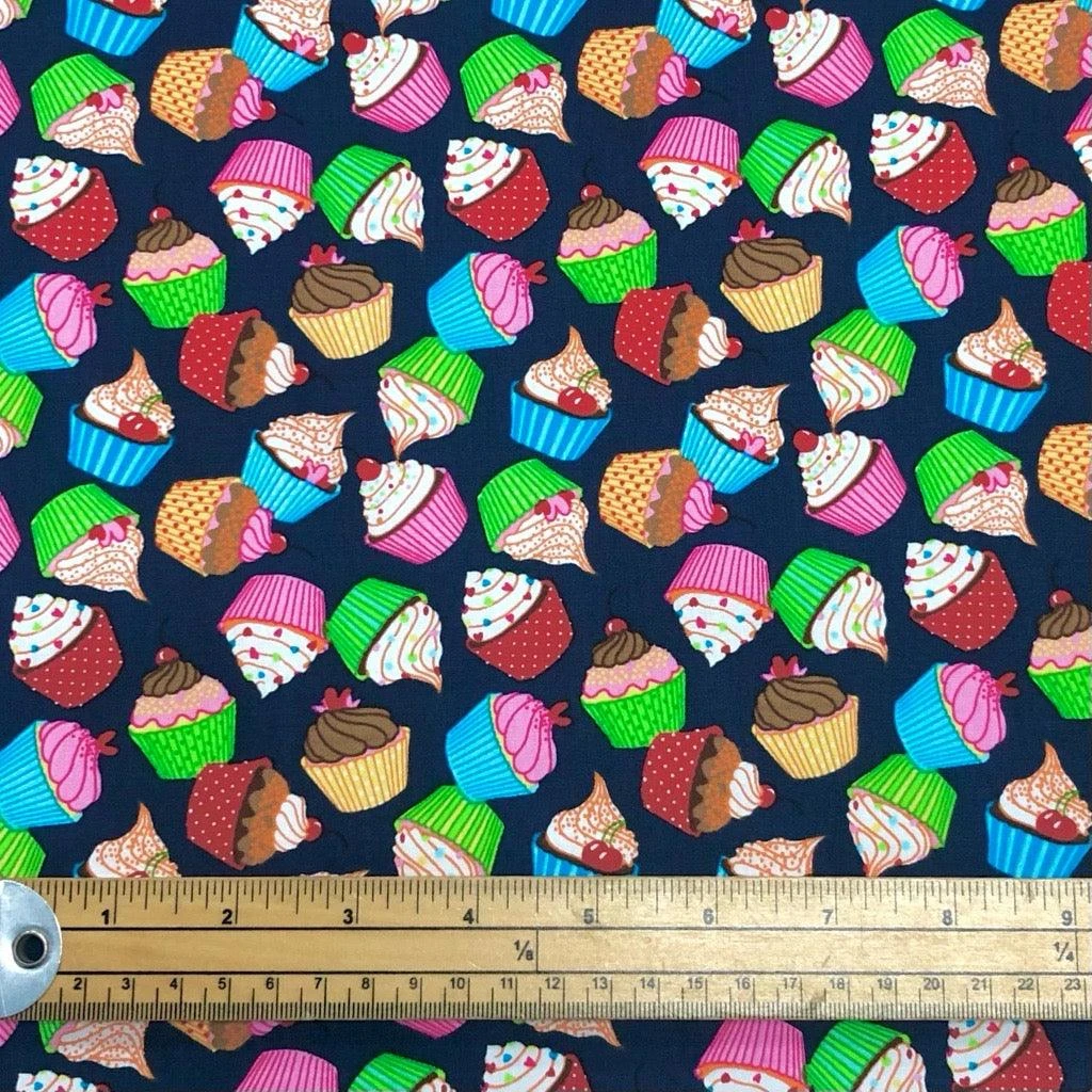 Cupcakes Rose & Hubble Cotton Poplin Fabric 2 Cupcakes Rose & Hubble Cotton Poplin Fabric - Image 2