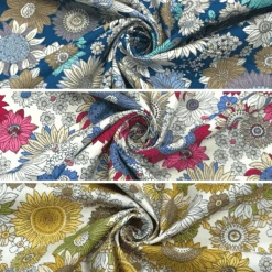 Large Floral Dream Rose & Hubble Cotton Poplin Fabric