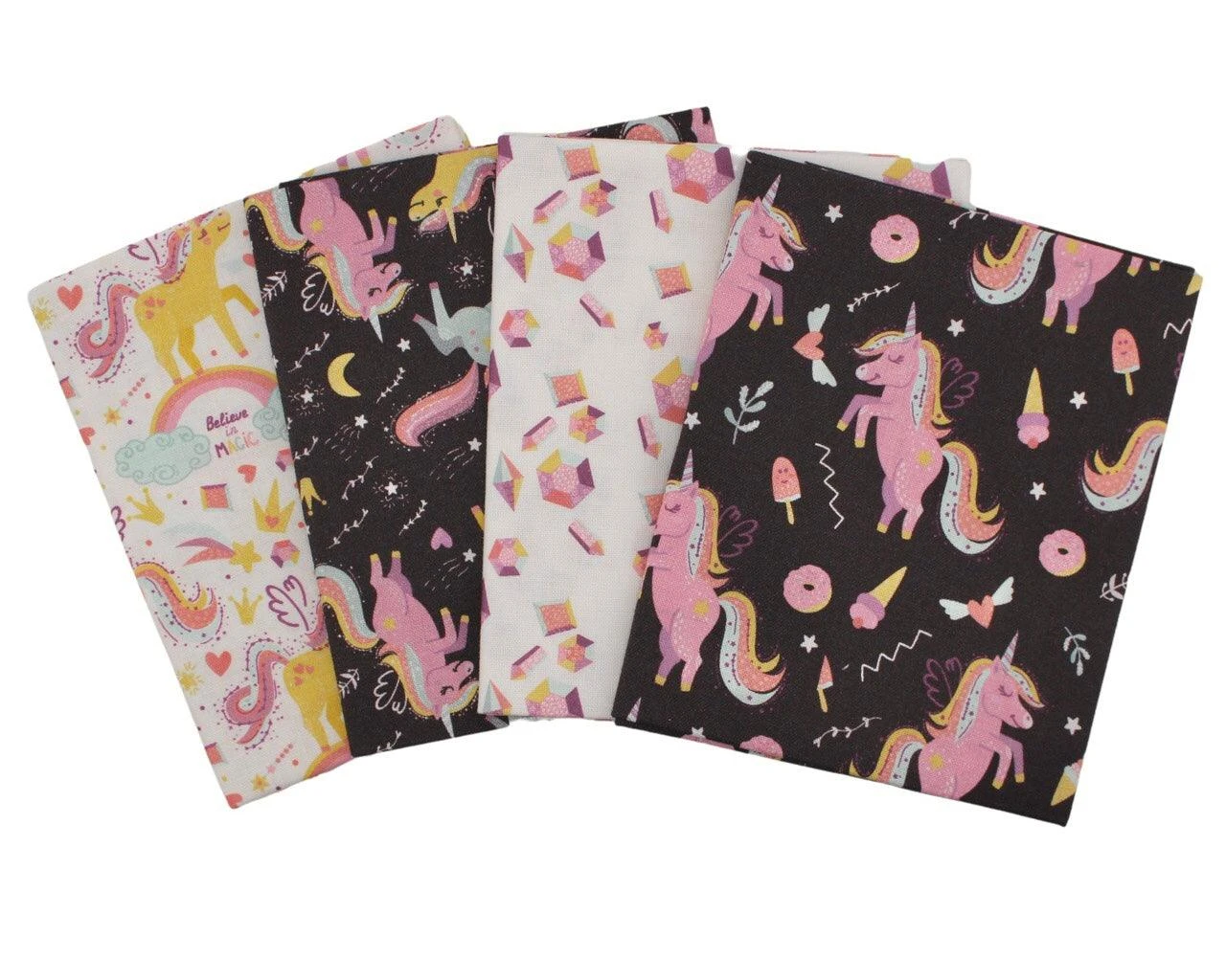 Magical Unicorns 4 Piece Cotton Fat Quarter Bundle 2 Magical Unicorns 4 Piece Cotton Fat Quarter Bundle - Image 2