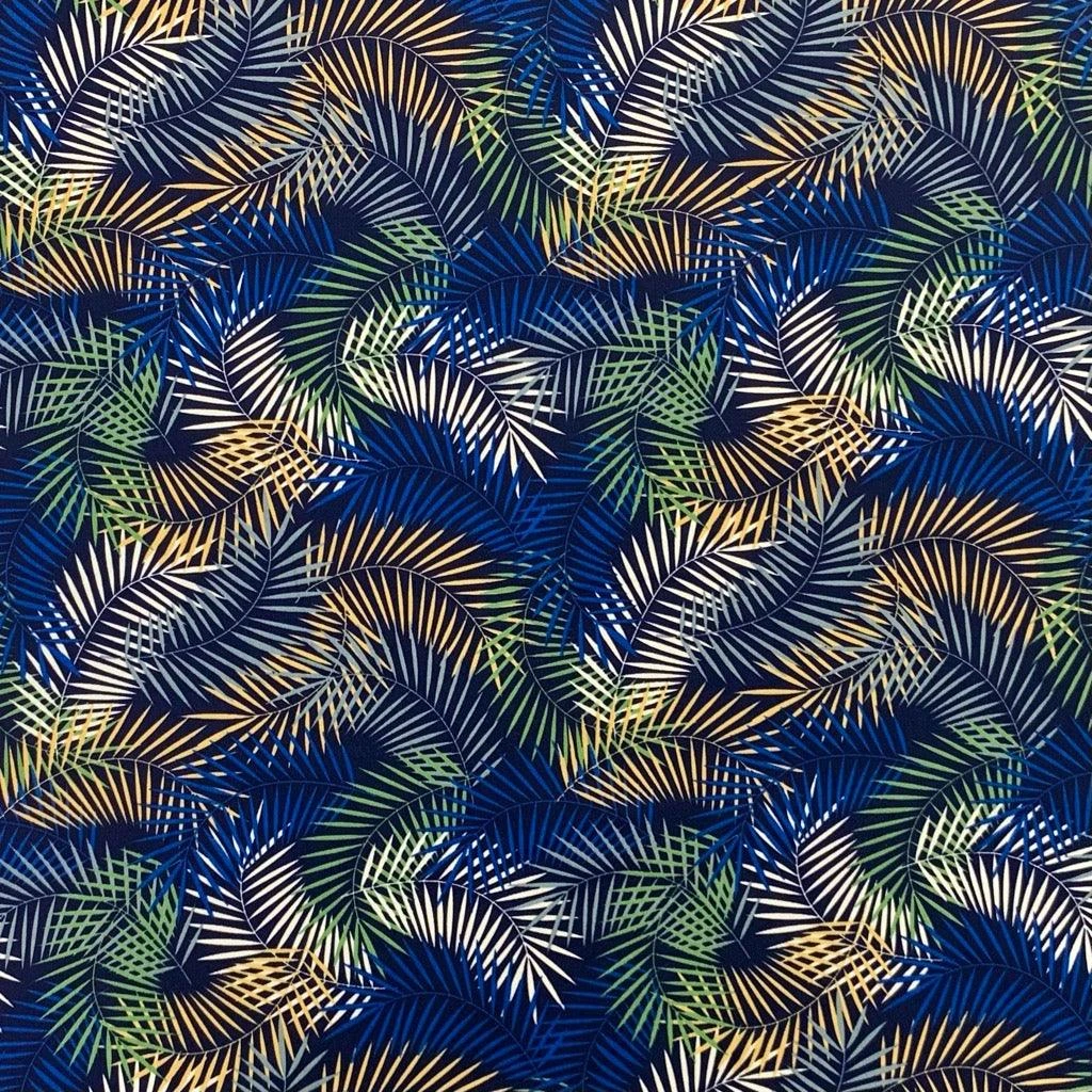 Tropical Fern Leaves Rose & Hubble Cotton Poplin Fabric 4 Tropical Fern Leaves Rose & Hubble Cotton Poplin Fabric - Image 4