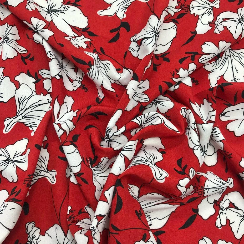 Large Flower Fields Crepe Fabric 6 Large Flower Fields Crepe Fabric - Image 6