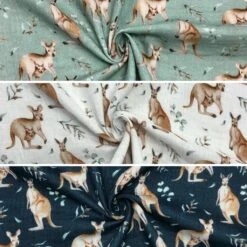 Kangaroos Double Gauze Fabric
