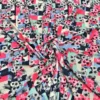 Grey Floral On Multicolour Frames Lycra Spandex Fabric