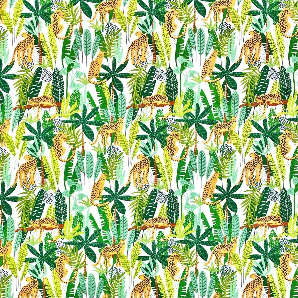 Jungle Leopards Rose & Hubble Cotton Poplin Fabric 3 Jungle Leopards Rose & Hubble Cotton Poplin Fabric - Image 3