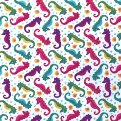 Seahorses Polycotton Fabric