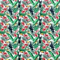 Tropical Toucan Rose & Hubble Cotton Poplin Fabric -Ernst Fabric Store image 68070a7c efcf 4227 8735 fc008c9cd7d9