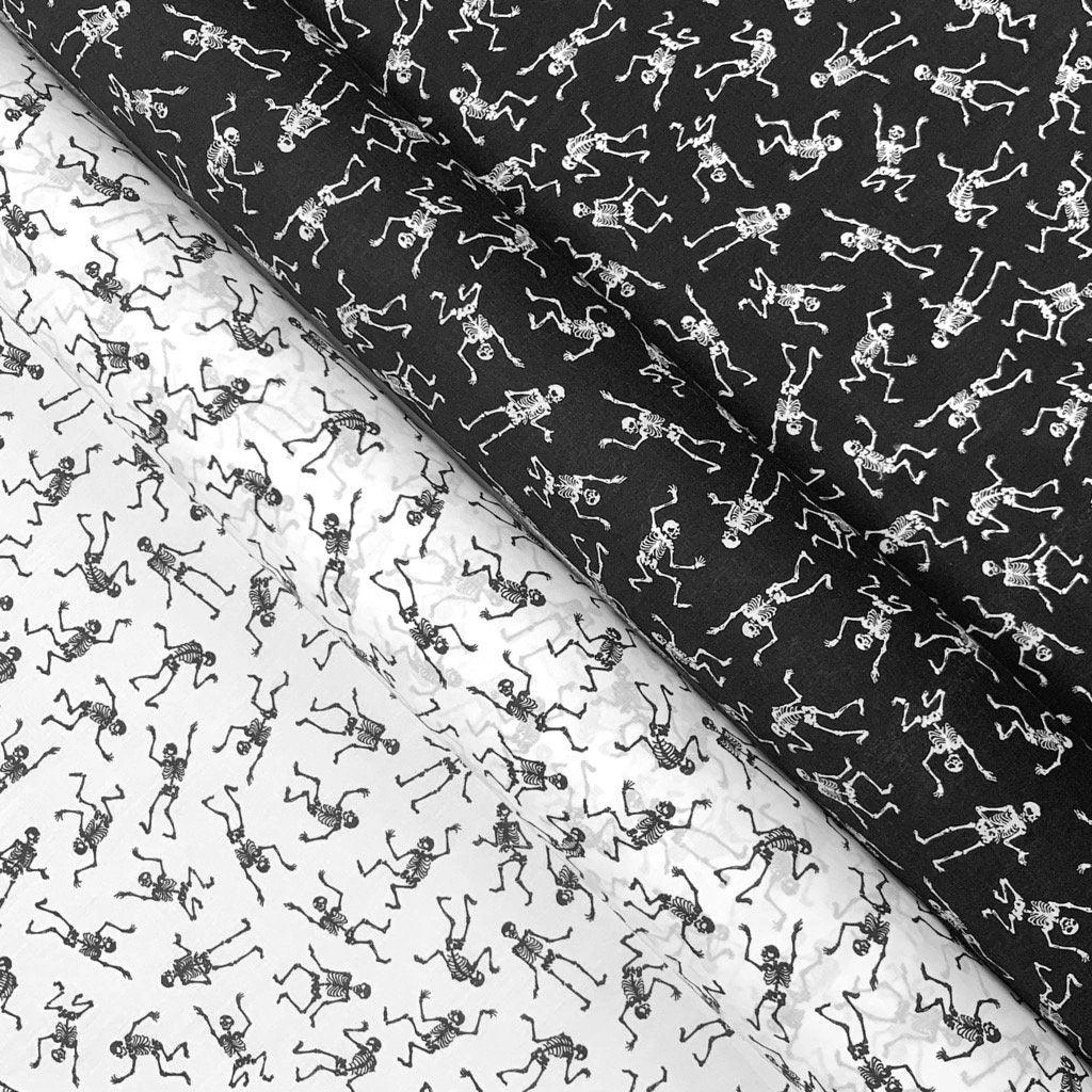 Skeletons Polycotton Fabric 1 Skeletons Polycotton Fabric