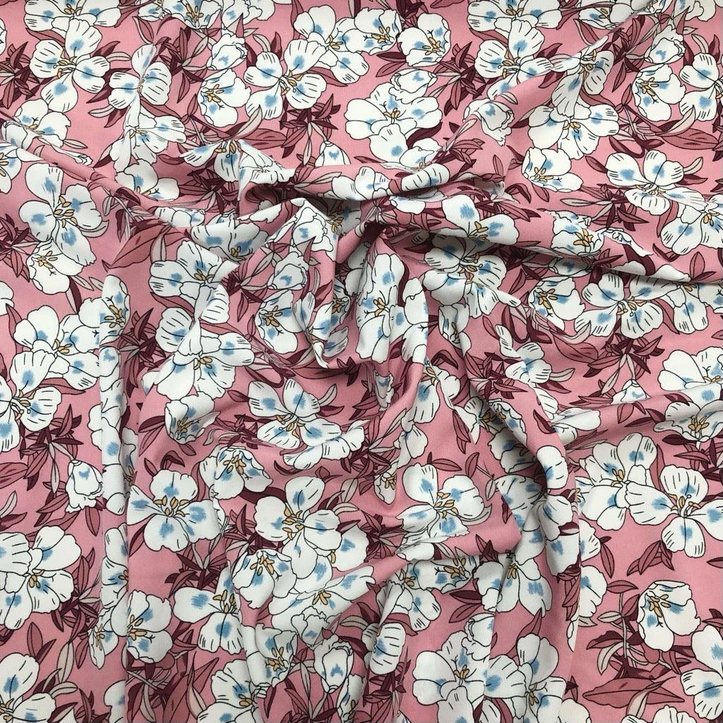 Blushing Cartoon Flowers Crepe Fabric 5 Blushing Cartoon Flowers Crepe Fabric - Image 5
