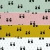 Panda Faces Pointoille Jersey Fabric