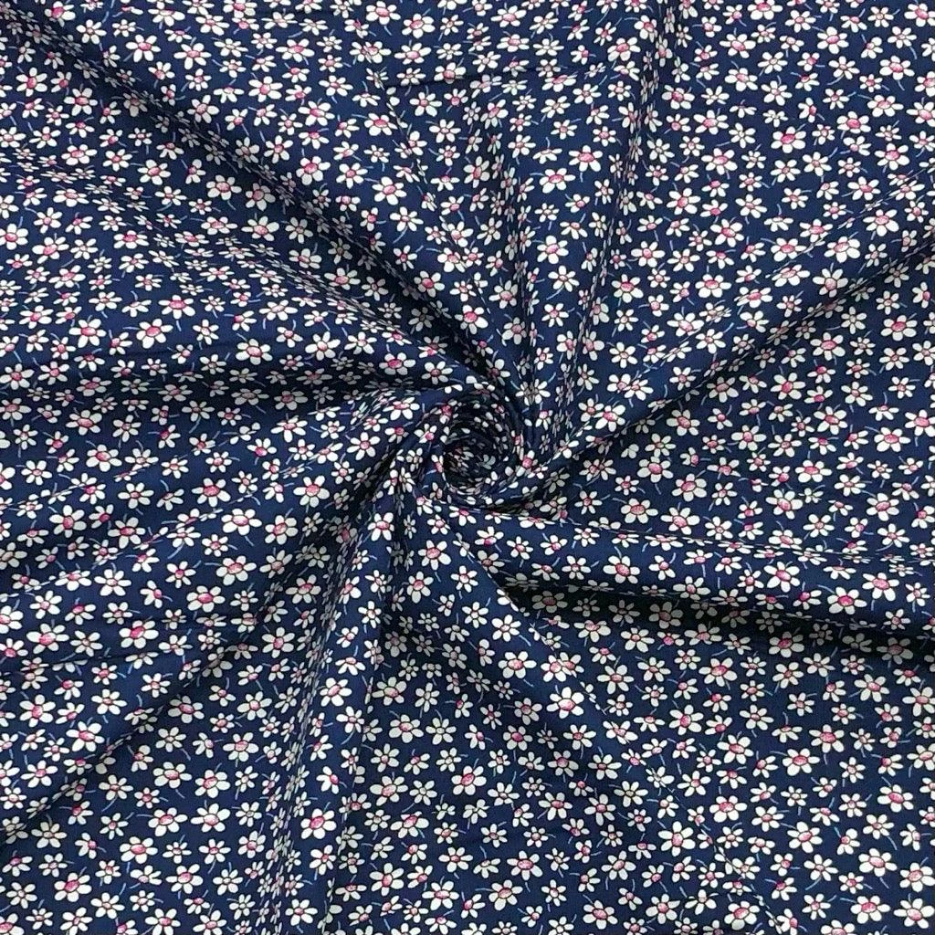 Sketched Mini Flowers Rose & Hubble Cotton Poplin Fabric 6 Sketched Mini Flowers Rose & Hubble Cotton Poplin Fabric - Image 6