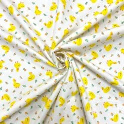 Ducks Rose & Hubble Cotton Poplin Fabric