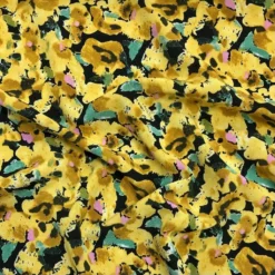 All Over Abstract Floral On Black Polyester Crepe Fabric -Ernst Fabric Store image 809fc3e1 9fa4 4bd1 b671 da59cc192814