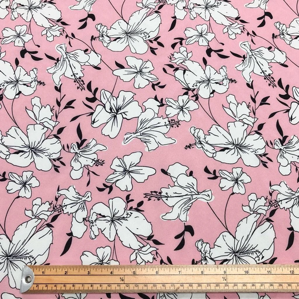 Large Flower Fields Crepe Fabric 2 Large Flower Fields Crepe Fabric - Image 2
