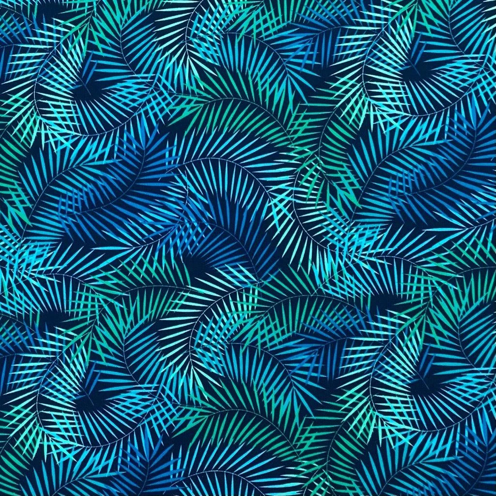 Tropical Fern Leaves Rose & Hubble Cotton Poplin Fabric 3 Tropical Fern Leaves Rose & Hubble Cotton Poplin Fabric - Image 3