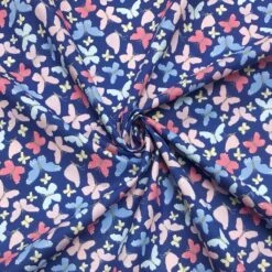 Blue And Pink Butterflies Polycotton Fabric -Ernst Fabric Store image 9fca1707 b569 4812 b2ce 77c4e712be65