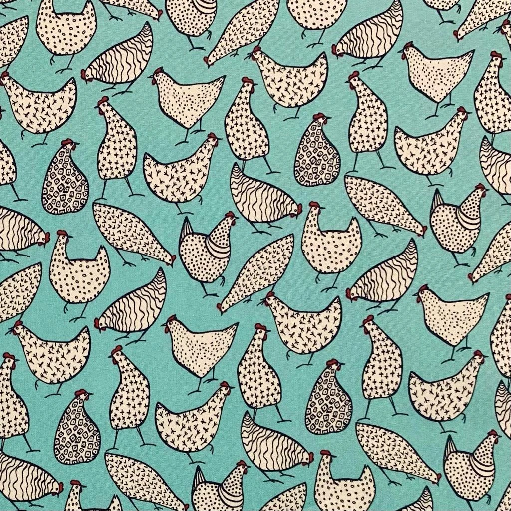 Hens Rose & Hubble Cotton Poplin Fabric 3 Hens Rose & Hubble Cotton Poplin Fabric - Image 3