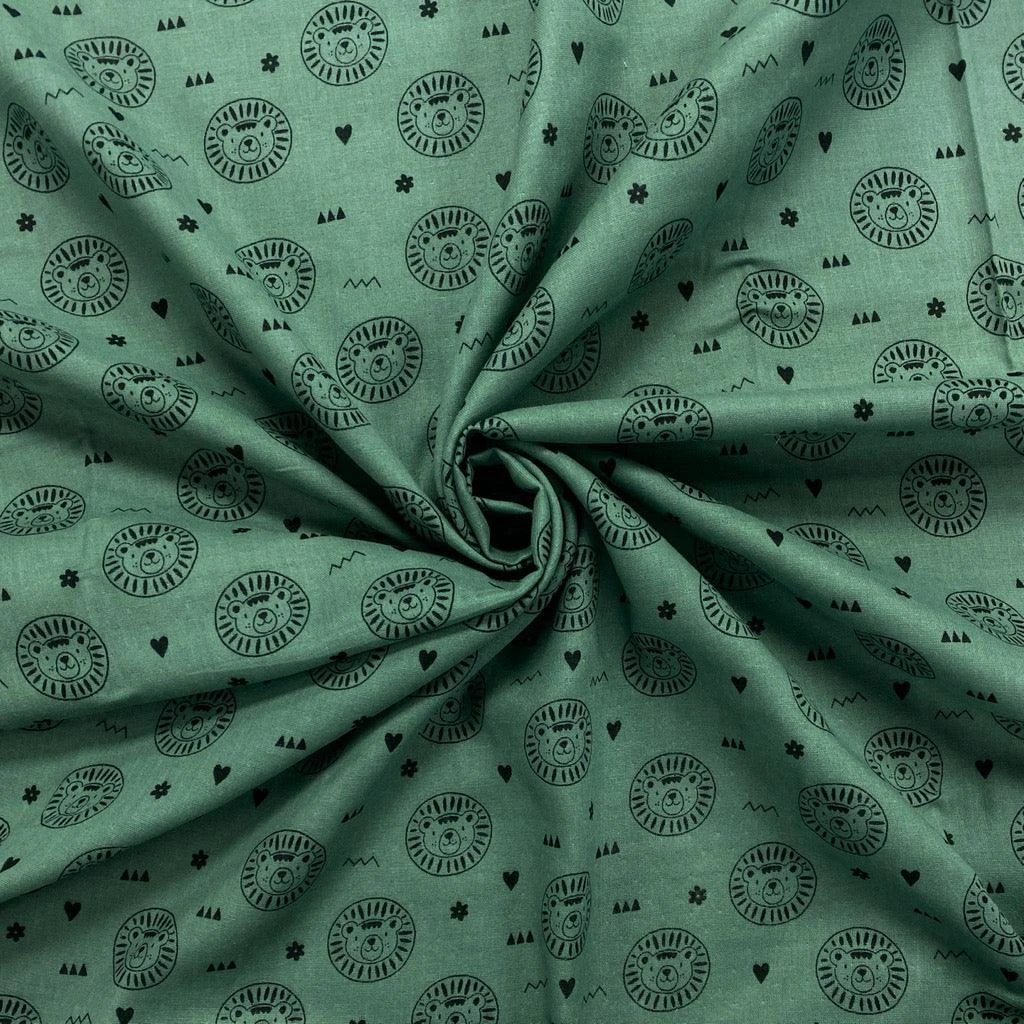 Lion Faces Flat Double Gauze Fabric 7 Lion Faces Flat Double Gauze Fabric - Image 7