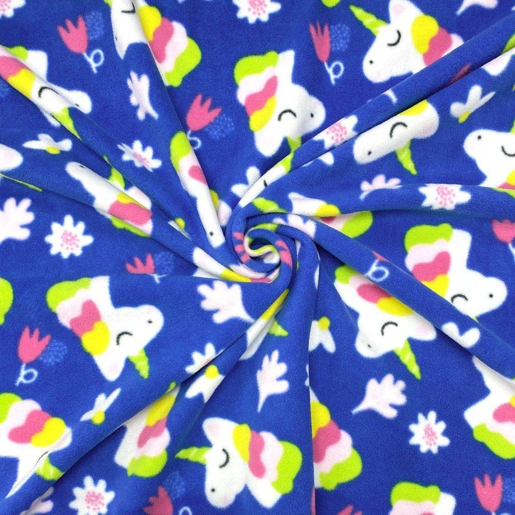 Unicorn Faces Anti Pill Polar Fleece Fabric