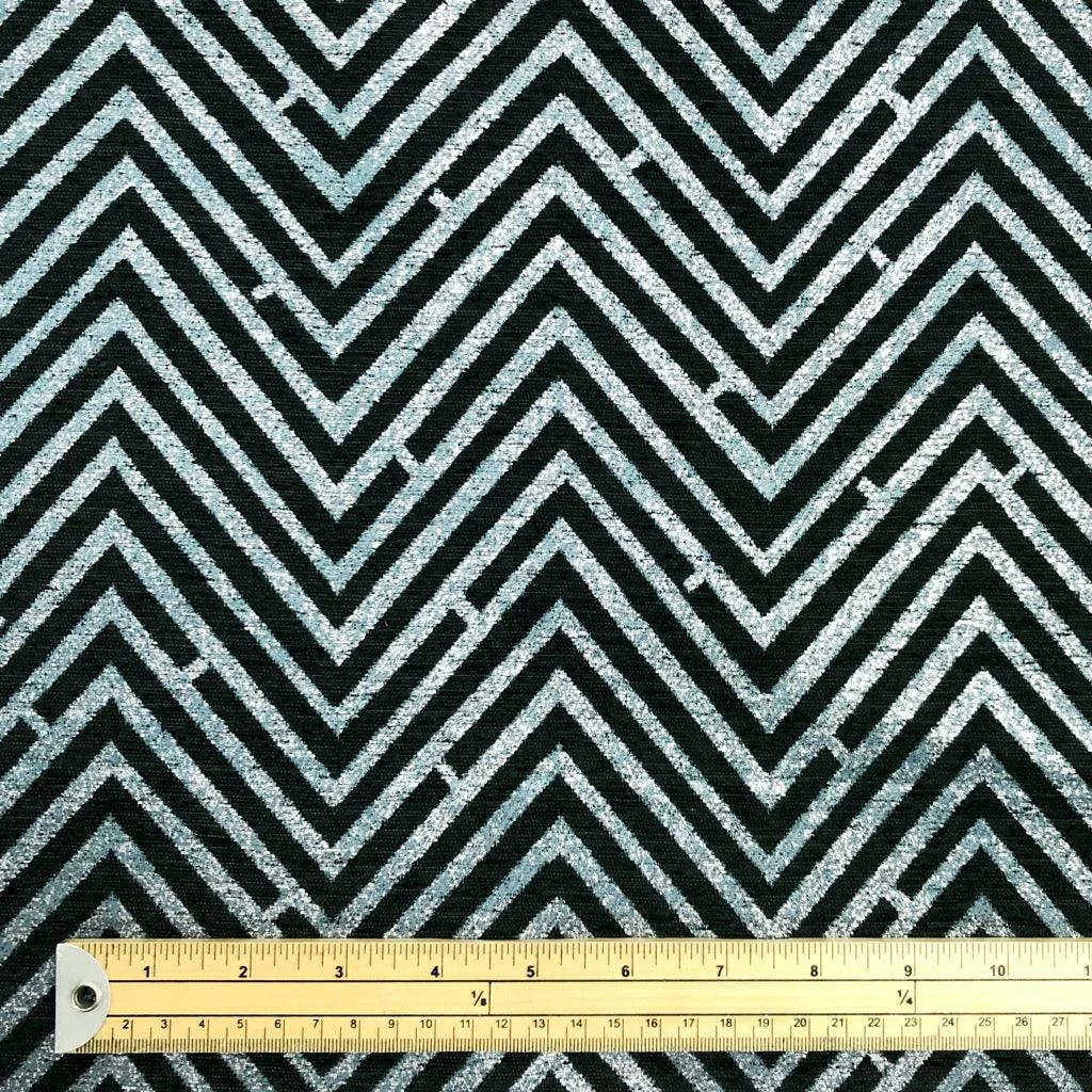 Zig Zag Lurex Upholstery Fabric 2 Zig Zag Lurex Upholstery Fabric - Image 2