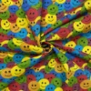 Multicolour Smiley Faces Polycotton Fabric