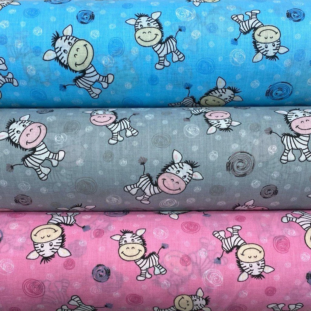 Zebra And Swirls Polycotton Fabric 1 Zebra And Swirls Polycotton Fabric