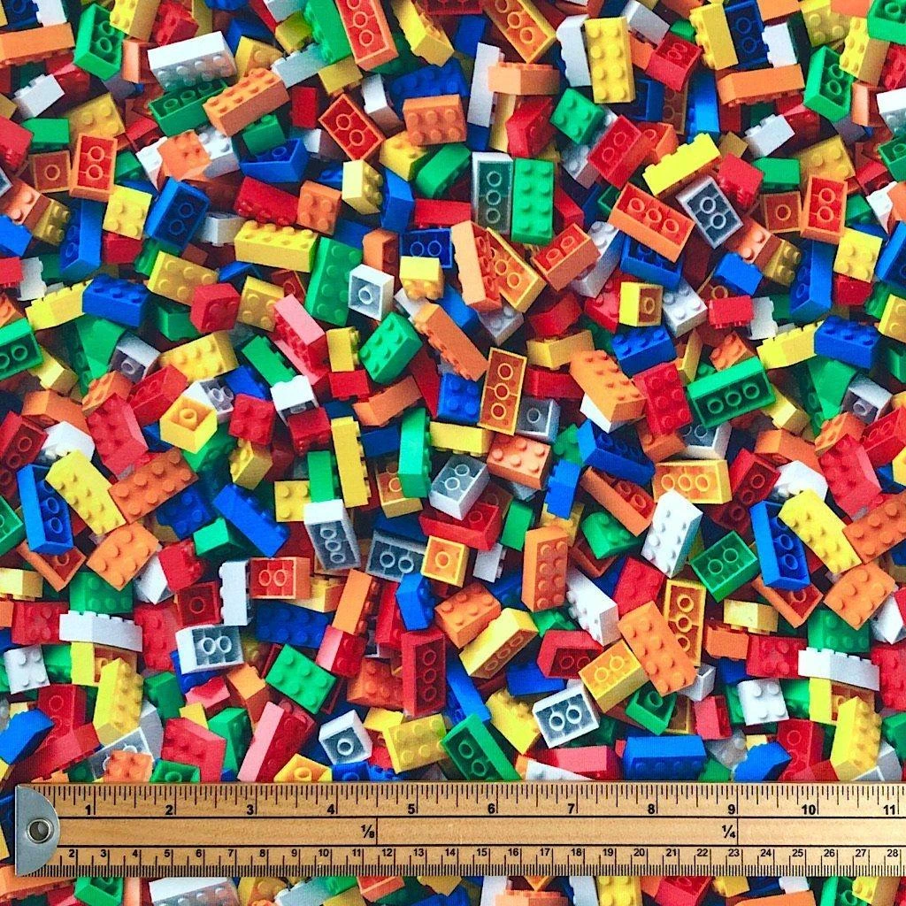 Lego Blocks Cotton Jersey Fabric 2 Lego Blocks Cotton Jersey Fabric - Image 2