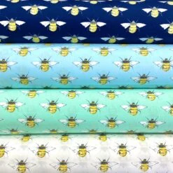 Uniform Bumble Bees Rose & Hubble Cotton Poplin Fabric