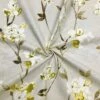 Watercolour Floral On Light Beige Panama Fabric