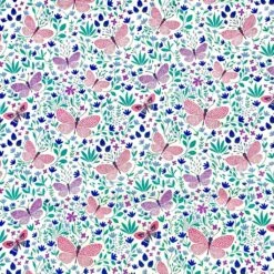 Butterfly Spring Fields Rose & Hubble Cotton Poplin Fabric -Ernst Fabric Store image c3d8a94e c59b 472a 888f 3e20d9612280