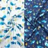 Blue Whales And Sharks Rose & Hubble Cotton Poplin Fabric