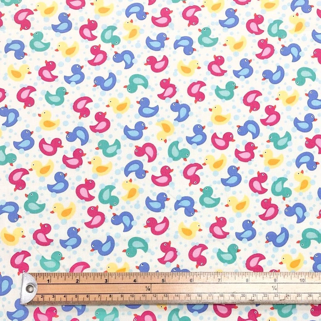 Multicoloured Ducks Rose & Hubble Cotton Poplin Fabric 2 Multicoloured Ducks Rose & Hubble Cotton Poplin Fabric - Image 2
