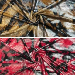 1 Grey Foil Tiger Skin Elastane Fabric