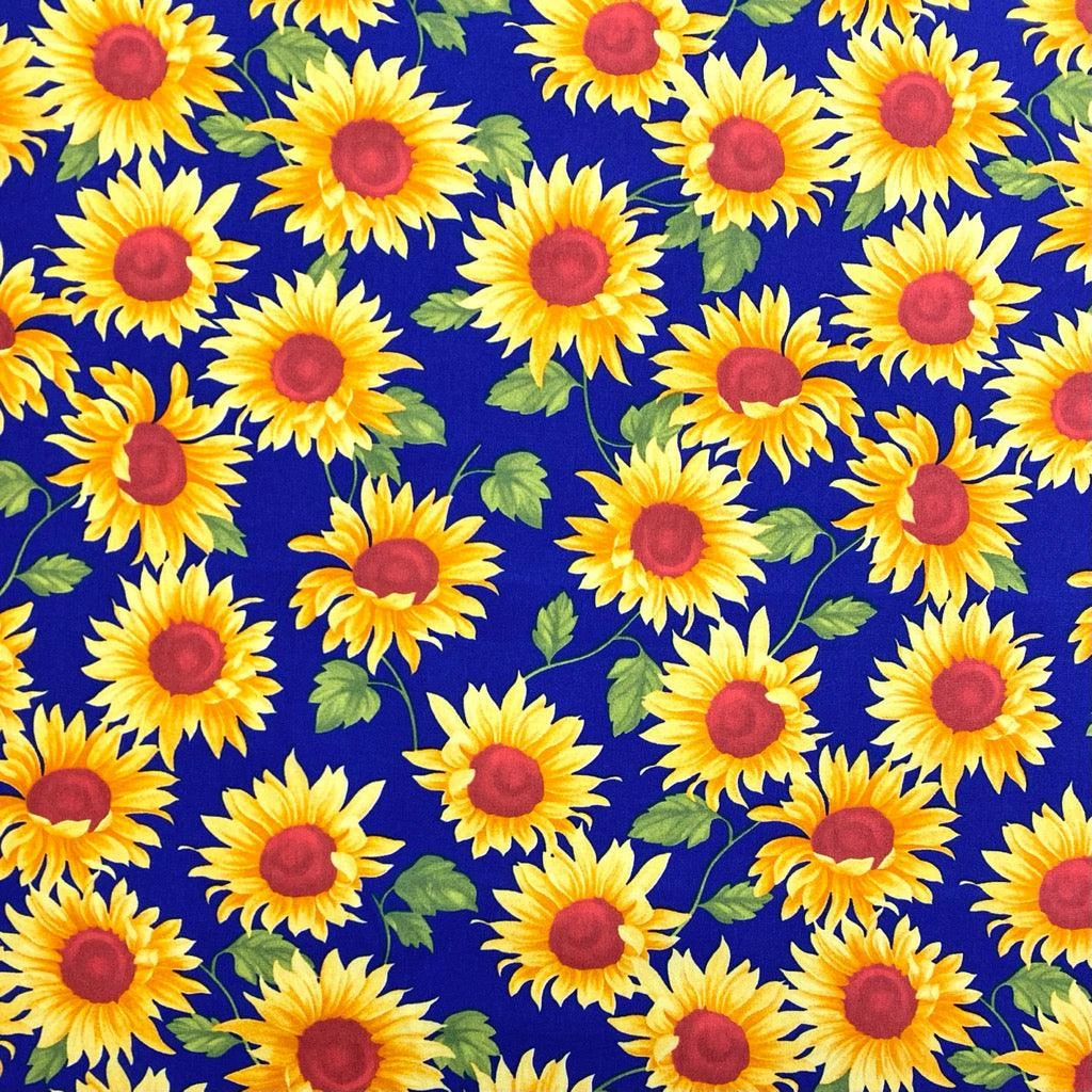 Sunflowers Rose & Hubble Cotton Poplin Fabric 4 Sunflowers Rose & Hubble Cotton Poplin Fabric - Image 4