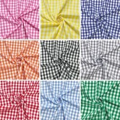 1/4 Inch Gingham Polycotton Fabric