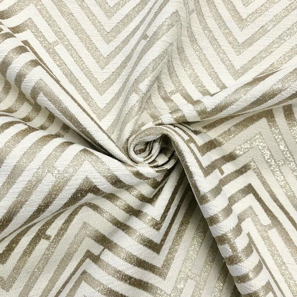 Zig Zag Lurex Upholstery Fabric 4 Zig Zag Lurex Upholstery Fabric - Image 4