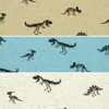 Skeleton Dinosaurs Cotton Jersey Fabric