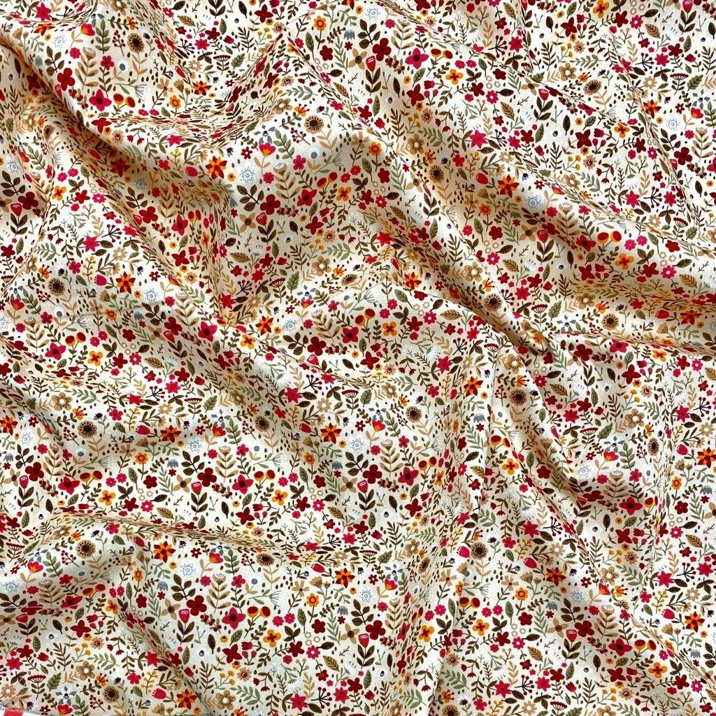 Spring Floral Rose & Hubble Cotton Poplin Fabric 3 Spring Floral Rose & Hubble Cotton Poplin Fabric - Image 3