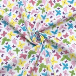 Blue And Pink Butterflies Polycotton Fabric -Ernst Fabric Store image e804725d 8ac1 4db9 bc3c 5f2785e2bc23