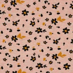 Black Mini Floral Melange Cotton Mix Jersey Fabric -Ernst Fabric Store image efe27ce6 5161 46c4 bacd 8c5e246fb679