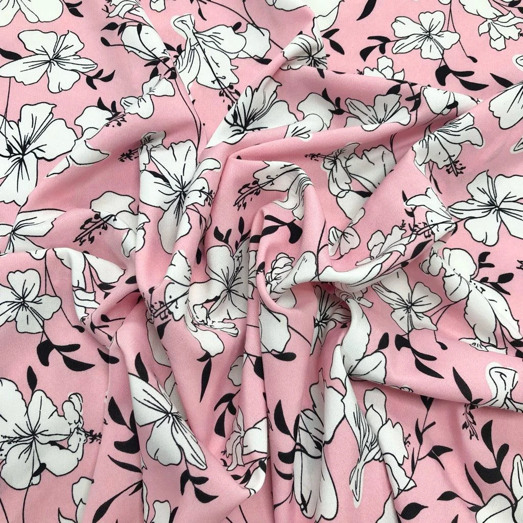 Large Flower Fields Crepe Fabric 3 Large Flower Fields Crepe Fabric - Image 3