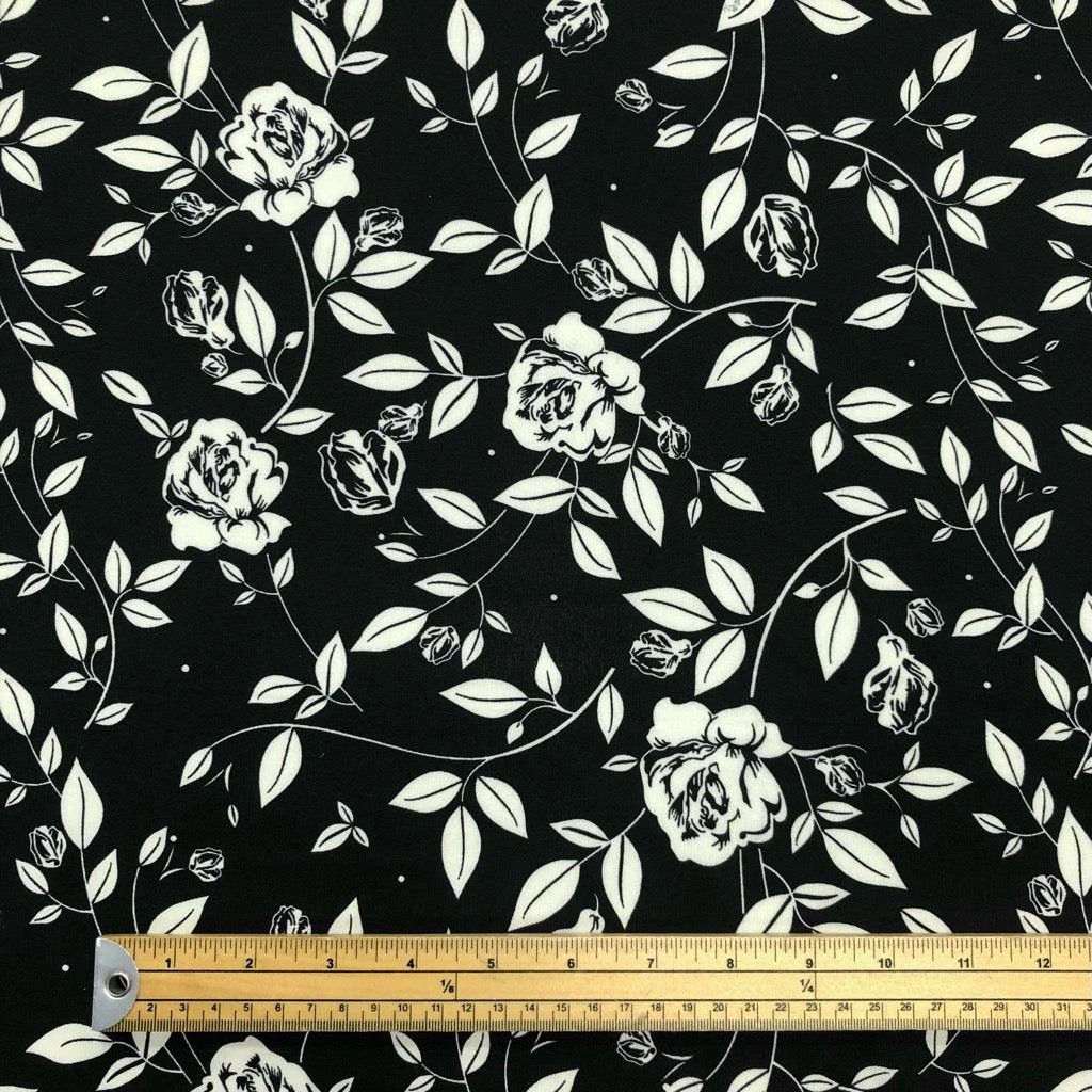 Rose Garden Crepe Fabric 2 Rose Garden Crepe Fabric - Image 2